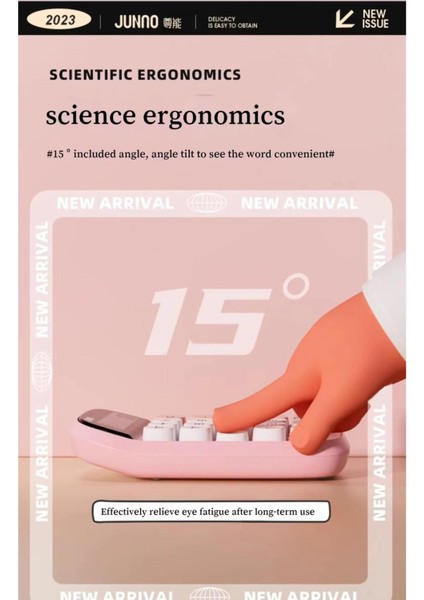 Renkli Yuvarlak Tuşlu Mini Vintage Ofis Hesap Makinası 10 Haneli