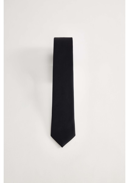 3'lü Paket Düz Ince Siyah Erkek Kravat modelleri