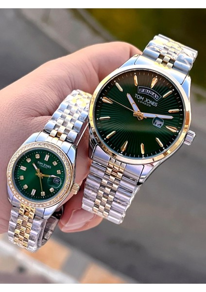 Çiftlere Özel Bay ve Bayan Çelik Kordon 3 Atm Suya Dayanıklı 2 Yıl Garantili Çift Saati X6