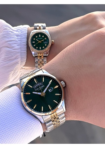 Çiftlere Özel Bay ve Bayan Çelik Kordon 3 Atm Suya Dayanıklı 2 Yıl Garantili Çift Saati X6 fırsatları