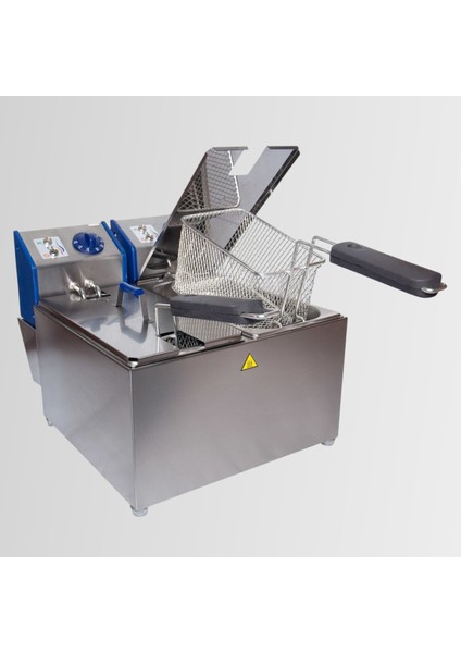Elektrikli 2X2500 Watt 3+3 Litre 1/3' Çift Gastronom Küvetli Fritöz