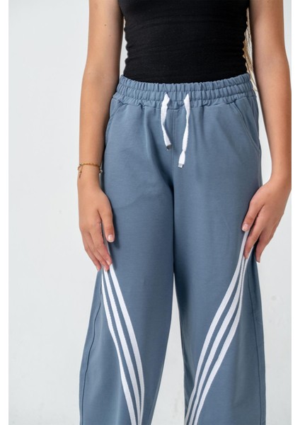 Kız Çocuk Bol Paça Cepli Rahat Kesim Penye Eşofman Altı fırsatları