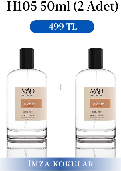 2 Adet 50 ml H105 Selective Parfüm Seti