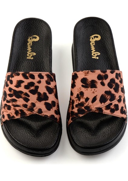Kahve Leopar Kadın Terlik K04685020404 fiyatları