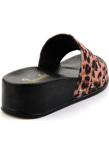 Kahve Leopar Kadın Terlik K04685020404 fırsatları