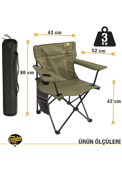 Şemsiyeli V2 Lüks Kamp Sandalyesi