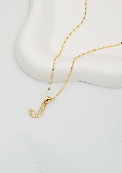 14 Ayar J Harf Altın Kolye modelleri