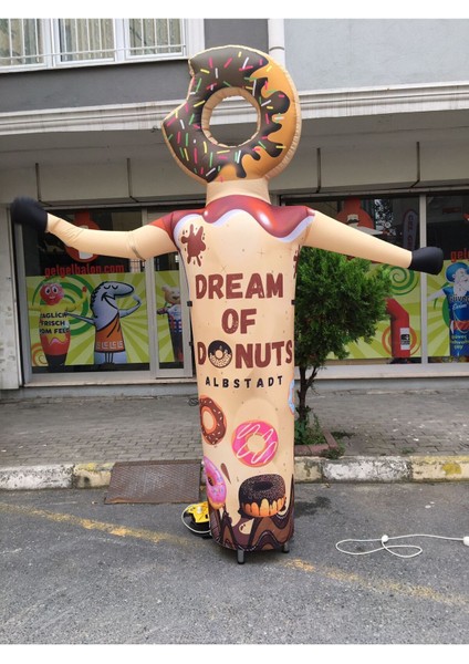 Kişiye Özel Tasarım ve Baskılar Ile 3 Metre Boyunda Mdf Alt Tabla LED Işıklı Reklam Balonu