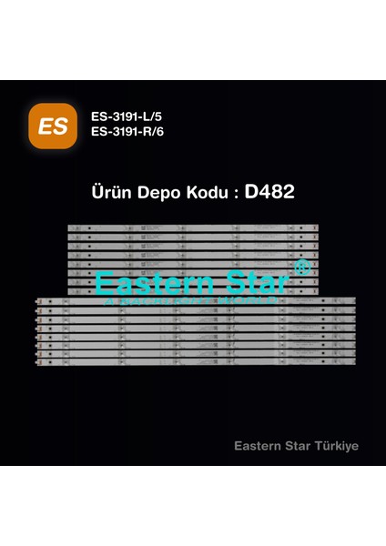 Es-3191, Phılıps 58pus7304/12, Lb-Gm3030-Gj0d22586x11pc09-L-S 58pc09-L R: Lb-Gm3030-Gj0d22586x11pc09-R-S 58pc09-R, Tv Led Bar