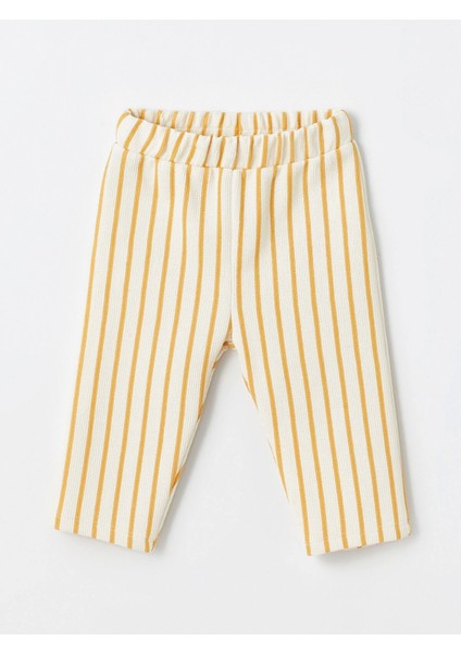 Lcw Baby Ekru Bisiklet Yaka Uzun Kollu Erkek Bebek Tişört ve Pantolon 2'li Takım indirimleri