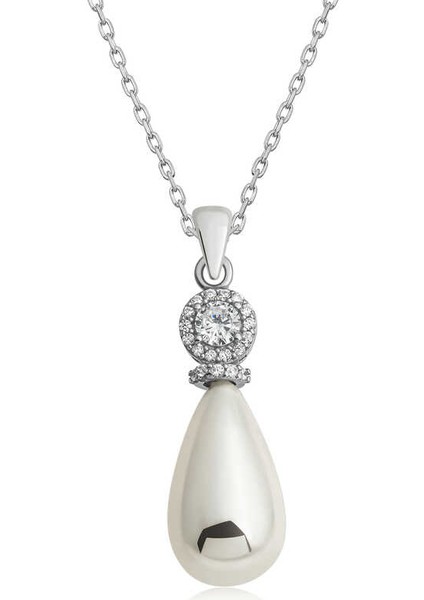 925 Ayar Gümüş Damla Inci Kadın Kolye T8617 (593593) modelleri