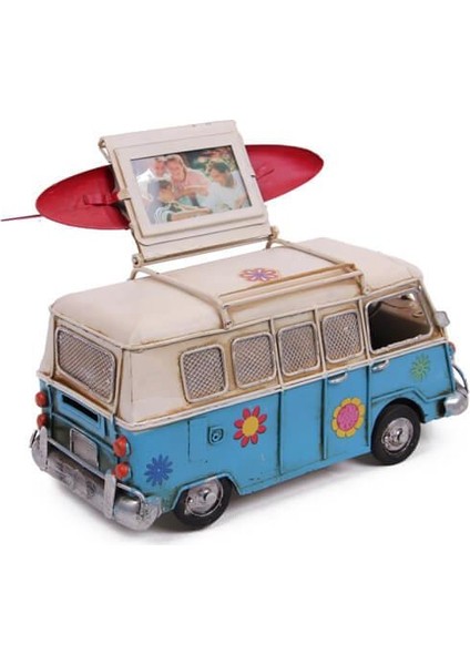 Dekoratif Metal Minibüs Çerçeveli ve Kumbaralı Hediyelik (1678) (593593) modelleri