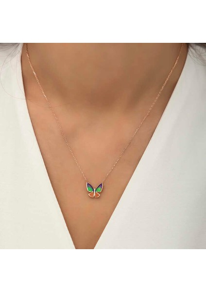 925 Ayar Gümüş Minimal Kelebek Bayan Gümüş Kolye T5958 (593593) modelleri