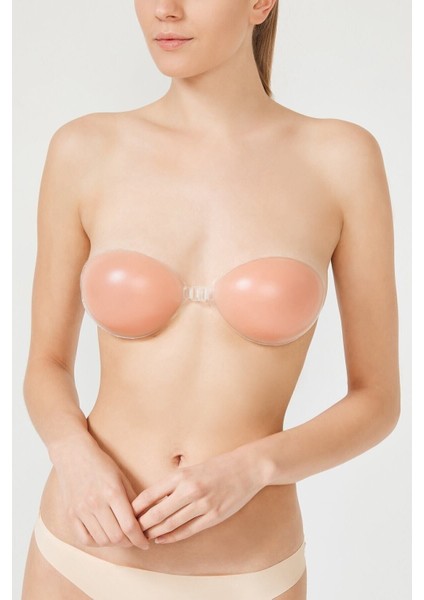 Kadın Ten Silikon Sütyen Yapışkanlı Sütyen