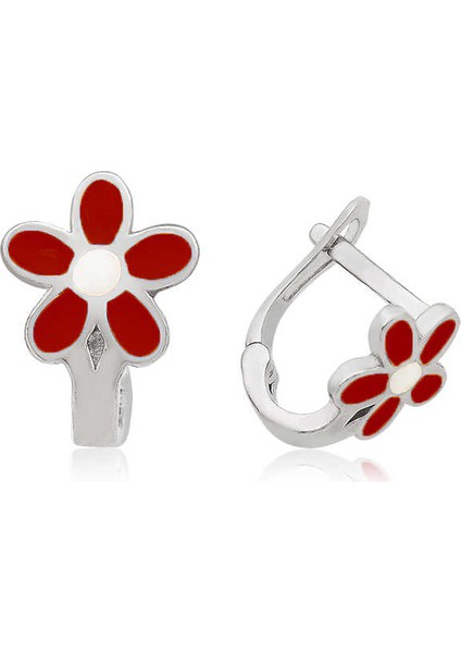 925 Ayar Gümüş Çiçek Çocuk Küpesi T4130 (593593)