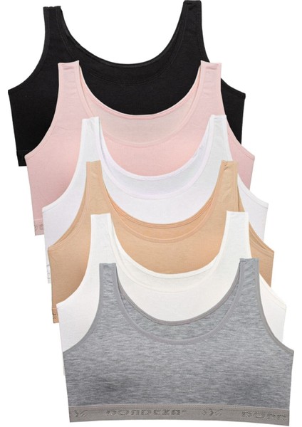 6'lı Genç Kız Pedli Kalın Askı Düz Alıştırma Ilk Sütyen fiyatları