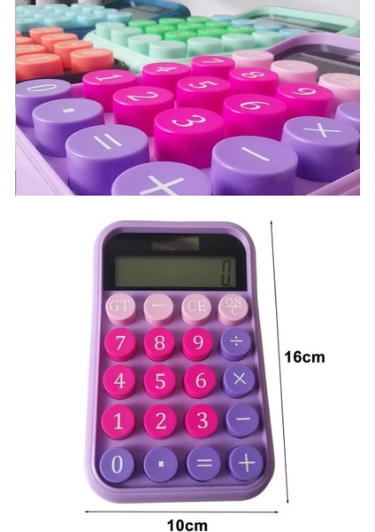Renkli ve Retro Tasarımlı 10 Haneli Hesap Makinesi, Şık ve Kullanışlı Seçenek fiyatları