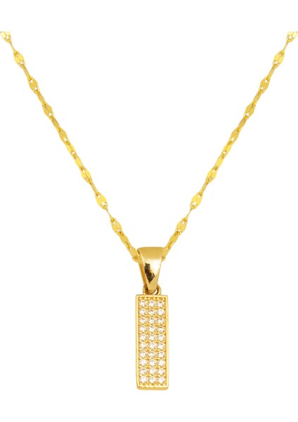 I Harf Kolye 14 Ayar Altın