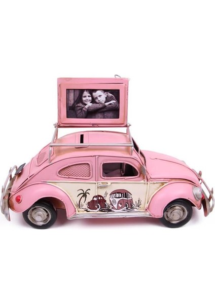 Dekoratif Metal Araba Çerçeveli Kumbaralı Biblo (593593)