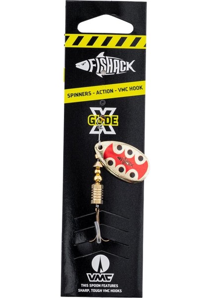 Döner Kaşık - Fishack Glidex - Golden Ladybug - 7g - No:3 - Alabalık/turna/levrek Olta Kaşığı modelleri