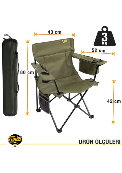 Şemsiyeli Cool Ice Lüks Kamp Sandalyesi
