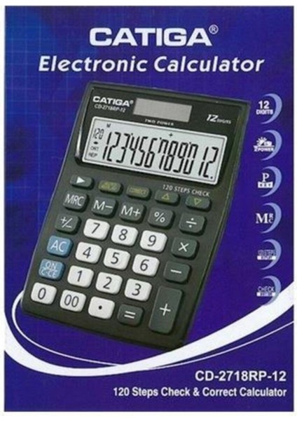 Catıga CD 2718 Hesap Makinası, Hızlı ve Güvenilir Işlem Özellikleriyle Ideal Kullanım