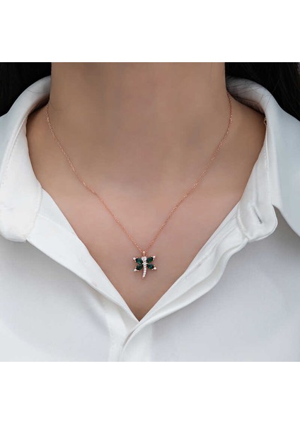 925 Ayar Gümüş Rose Yusufçuk Kadın Kolye T8290 (593593) modelleri