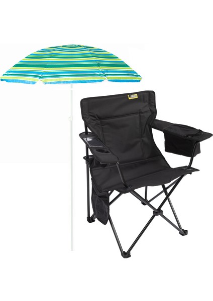 Şemsiyeli Cool Ice Lüks Kamp Sandalyesi