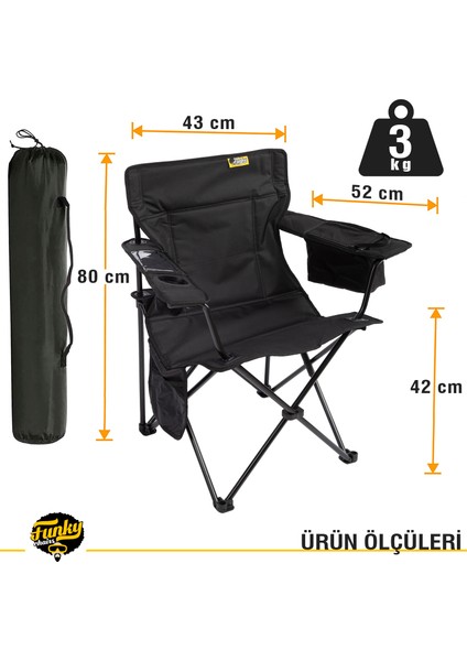 Şemsiyeli Cool Ice Lüks Kamp Sandalyesi