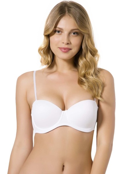 Kadın Beyaz Destekli Dolgulu Elita Micro Sütyen 7030