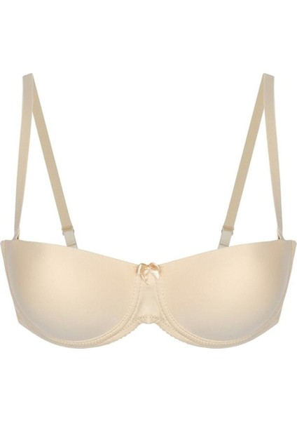 Kadın Ten Straplez Desteksiz Balenli Sütyen