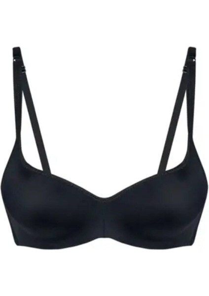 Kadın Sıyah Elastan Mikro Slikon Sütyen