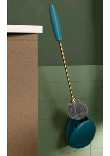 Duvara Monte Yapışkanlı MAVİ Renk Tuvalet Fırçası modelleri