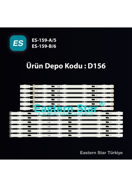 ES-159, Samsung, BN96-34793A, BN96-34794A, UE48JU6070U, UE48JU6410U, UE48JU6470U, UE48JU6570U, UE48JU6610U, UE48JU7500T, HG48ED690UB, HG48ED890UB, V5DU-480DCA-R1, V5DU-480DCB-R1, Tv LED Bar