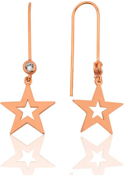 925 Ayar Gümüş Yıldız Küpe EA1160167 (593593)