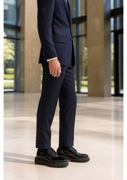 GR0227 Hakiki Rugan Deri Kalın Taban Klasik Spor Casual Bağcıklı Üst Kalite Business Erkek Klasik Ayakkabı