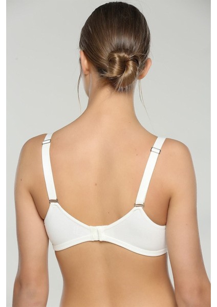 Kadın Beyaz Organik Penye Pamuklu Emzirme Sütyen modelleri