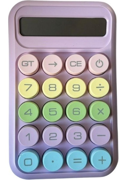 Renkli Hesap Makinesi RZ819 - Lila, Şık ve Kullanışlı Eğitim Aracı