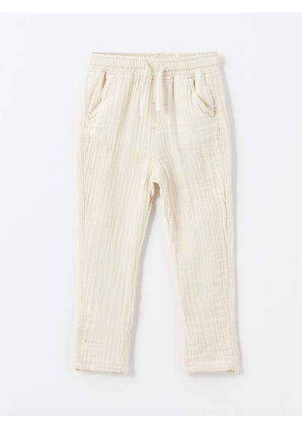 Lcw Kids Bej Beli Lastikli Erkek Bebek Pantolon