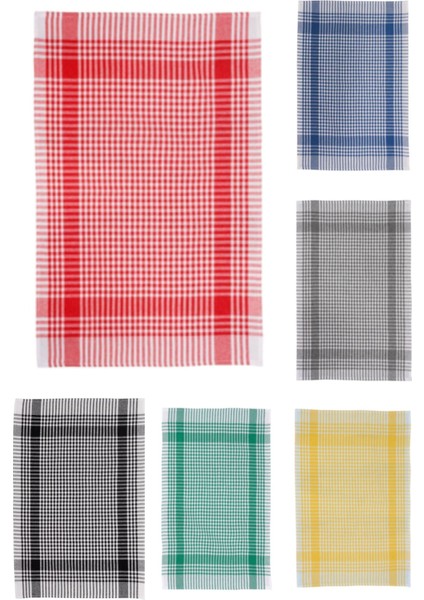 Pöti Kareli 6'lı Kurulama Bezi, Mutfak Havlusu, Servis Peçetesi, Beslenme Örtüsü 45X60 cm modelleri