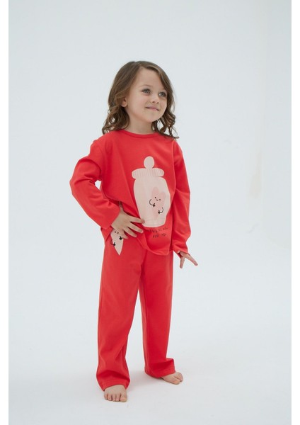 8941 Kız Ç. Baskılı Pijama Takım modelleri