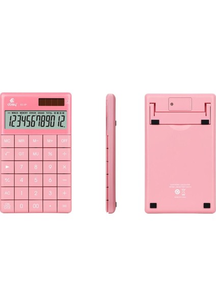 Pembe Orta Boy Masaüstü Hesap Makinesi 12 Hane, Pratik ve Şık Tasarım modelleri