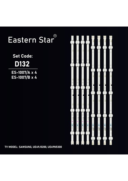 Es-1007, Samsung, Bn96-37774a, Bn96-37775a, Ue49j5200, Ue49n5300, Lh49dbjplgc, Tv Led Bar