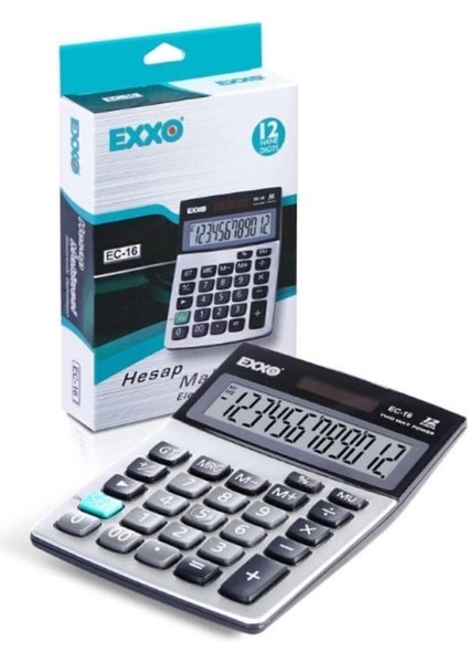 Masaüstü 12 Haneli Hesap Makinesi, Pratik ve Güçlü Elektronik Cihaz