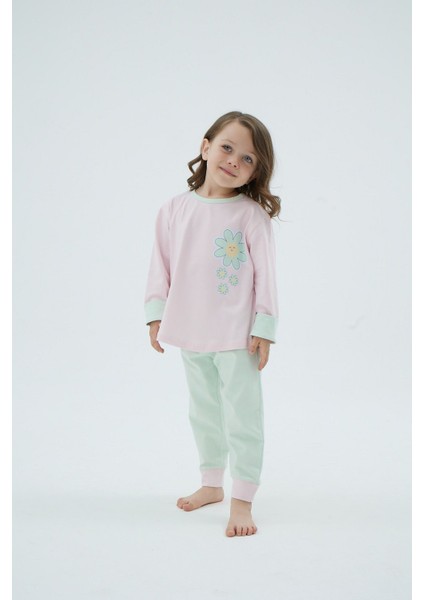 8928 Kız Ç. Baskılı Pijama Takım