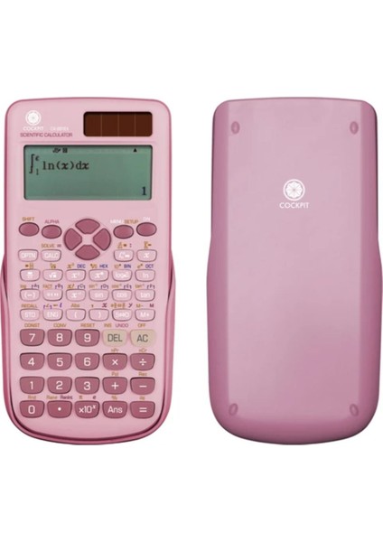 Pembe Bilimsel Hesap Makinesi, 12 Haneli Fonksiyonlar, Güçlü ve Şık Tasarım