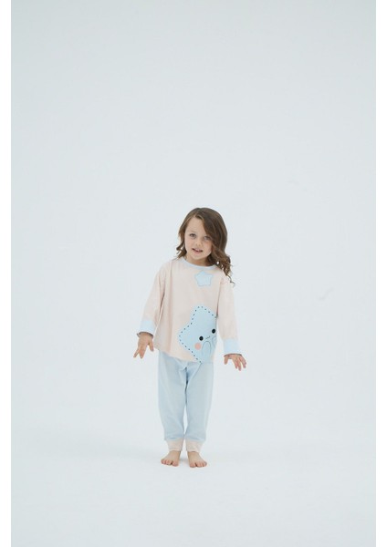 8927 Kız Ç. Baskılı Pijama Takım