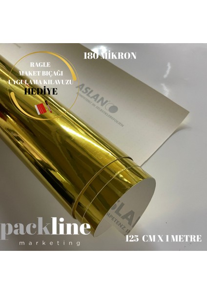 Packline Gold Varak Altın Kendinden Yapışkanlı Folyo 125 x 100
