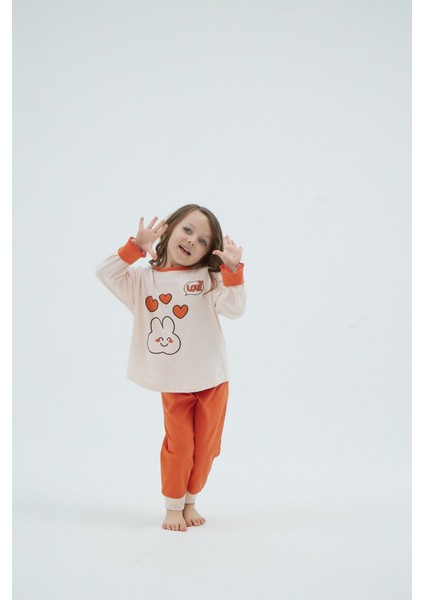 8930 Kız Ç. Baskılı Pijama Takım