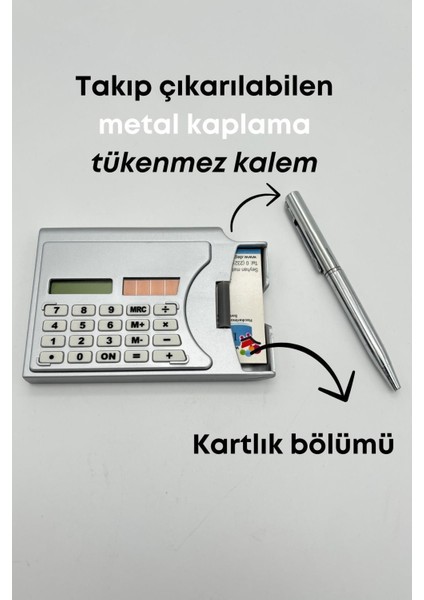 100 Adet Taşınabilir Güneş Enerjili Hesap Makinesi ve Cep Kalemi Seti fırsatları